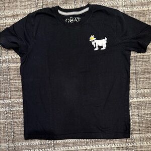 GOAT Kids Black Long Sleeve Tee with Playful Design